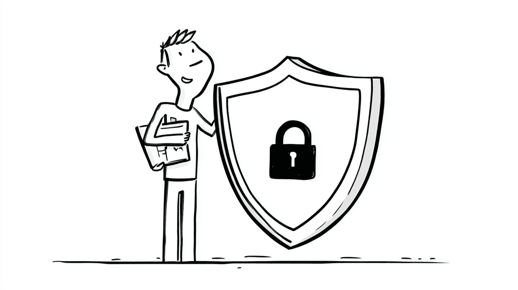 Professional with privacy shield