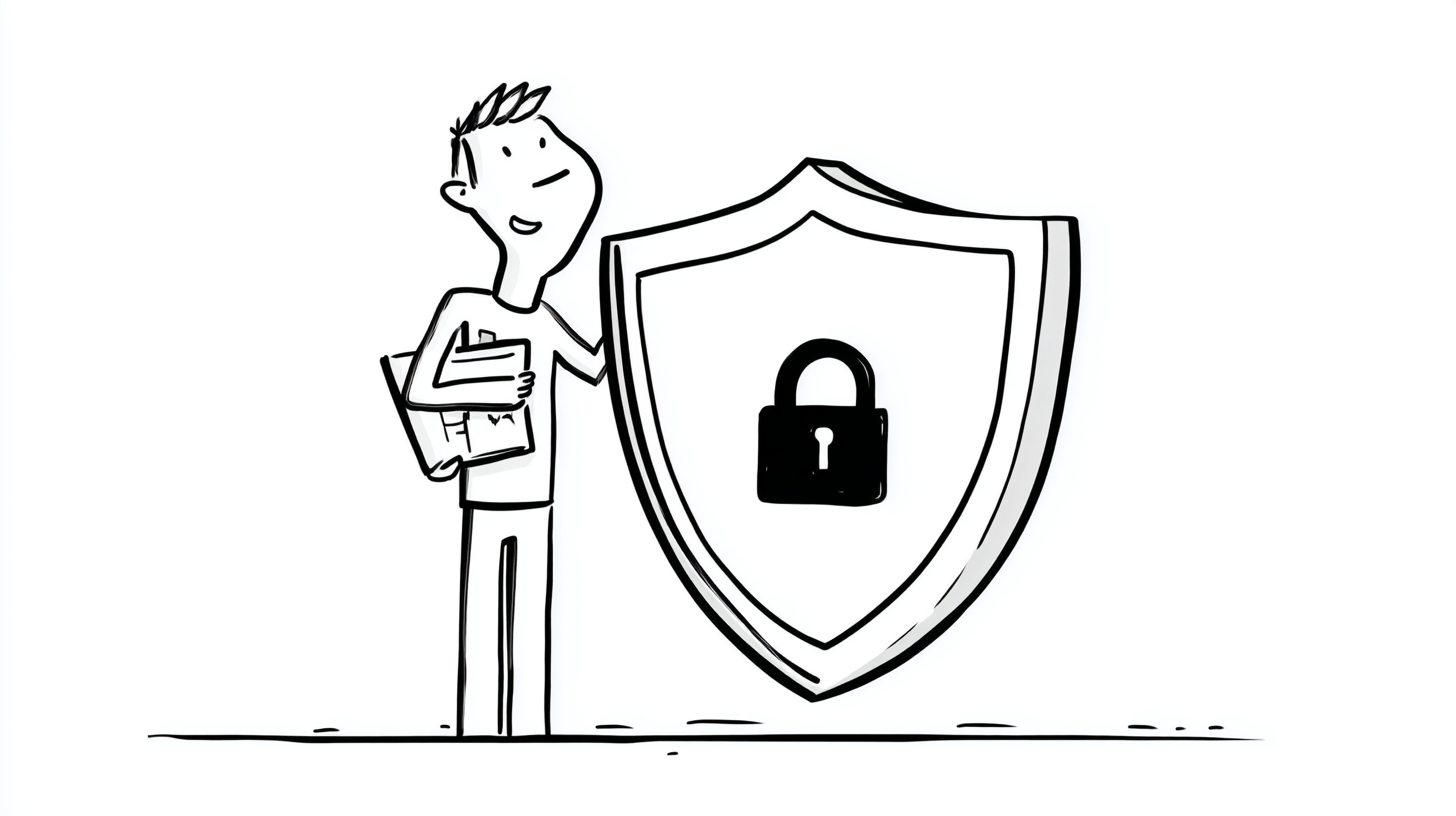 Professional with privacy shield