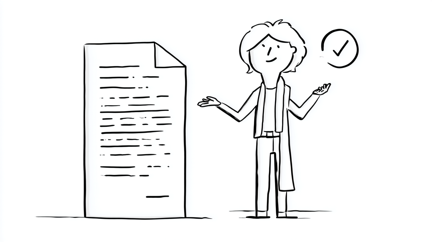 Professional woman with terms document